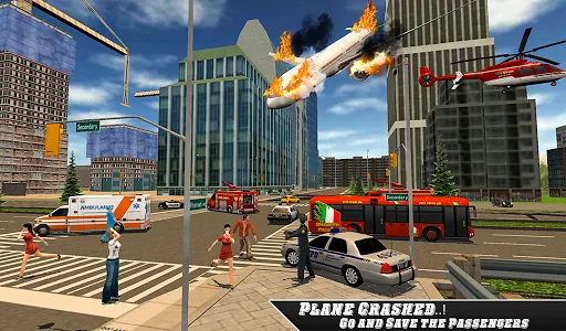 Airplane Fire Fighter  Ambulan screenshot 0