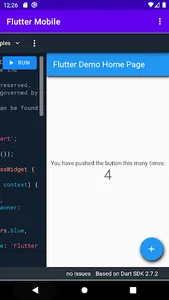 Mobile Flutter ( DartPad ) screenshot 1