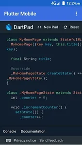 Mobile Flutter ( DartPad ) screenshot 4