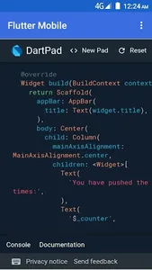 Mobile Flutter ( DartPad ) screenshot 6