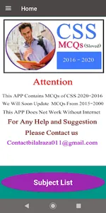 CSS MCQs Prepration (Past Pape screenshot 0