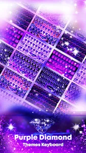 Purple Diamond Keyboard Theme screenshot 0