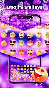 Purple Diamond Keyboard Theme screenshot 1