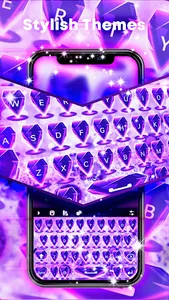 Purple Diamond Keyboard Theme screenshot 2