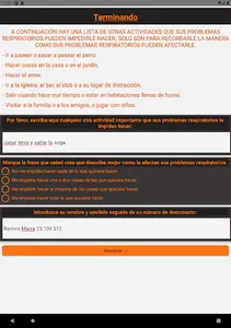 Cuestionario SGRQ screenshot 11