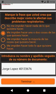 Cuestionario SGRQ screenshot 2