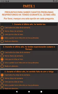Cuestionario SGRQ screenshot 5