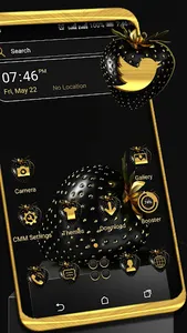 Golden Black Strawberry Theme screenshot 5