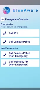 BlueAware - Wellesley College screenshot 1