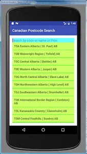 Canadian PostCode Search screenshot 0