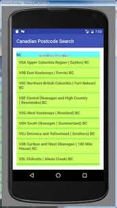 Canadian PostCode Search screenshot 2
