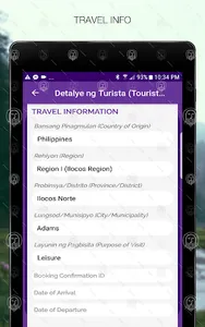 Tourist Registration (Puerto G screenshot 19