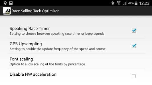 Race Sailing Tack Optimizer Fr screenshot 2