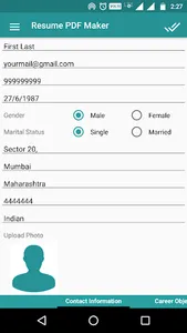 Resume PDF Maker / CV Builder screenshot 3