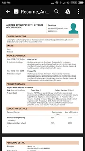 Resume PDF Maker / CV Builder screenshot 8