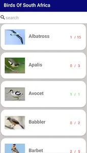 Birds of SA (Check-List) screenshot 1
