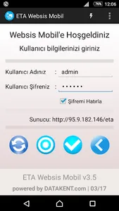 ETA Websis Mobil screenshot 0