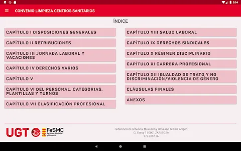 Convenio limpieza centro SALUD screenshot 10