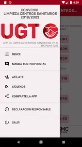 Convenio limpieza centro SALUD screenshot 2