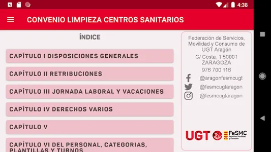 Convenio limpieza centro SALUD screenshot 5