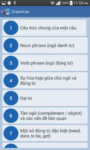 Ngu phap tieng anh - grammar screenshot 1