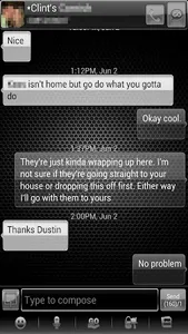 GoSMS Pro Theme Gunmetal Glass screenshot 0