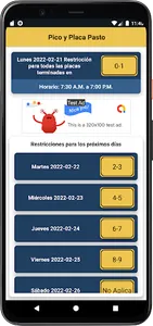 Pico y Placa Pasto screenshot 0