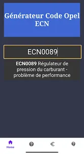 Data ECN Opel screenshot 1