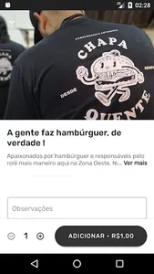 Chapa Quente Hamburgueria screenshot 1