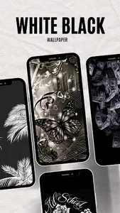 Wallpaper White Black screenshot 2