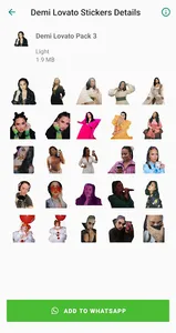 Demi Lovato Stickers App on WA screenshot 3