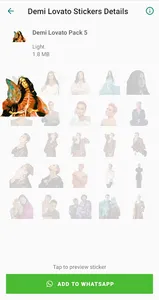 Demi Lovato Stickers App on WA screenshot 5