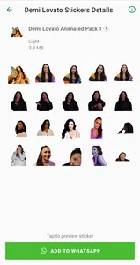Demi Lovato Stickers App on WA screenshot 6