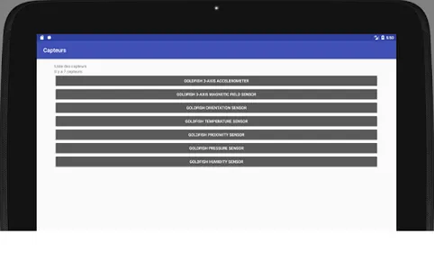 Liste des capteurs screenshot 2