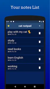 cat notepad screenshot 0