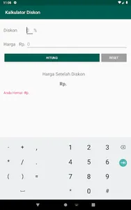 Kalkulator Diskon screenshot 2