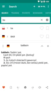 German-polish dictionary screenshot 0