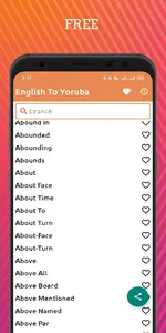 English To Yoruba Dictionary O screenshot 0