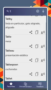 Spanish Words Dictionary screenshot 1