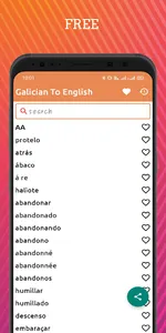 Galician To English Dictionary screenshot 0