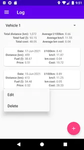 Fuel log screenshot 0