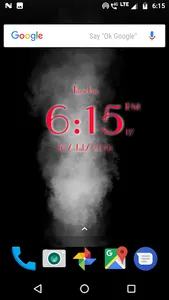 Smoke digital clock live wallp screenshot 0