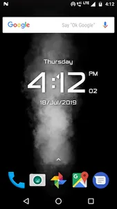 Smoke digital clock live wallp screenshot 3