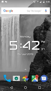 Waterfall digital clock lwp screenshot 4