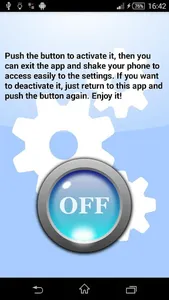 Shake to Settings screenshot 0