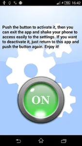 Shake to Settings screenshot 1