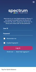Spectrum Credit Union Mobile screenshot 0