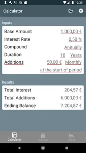 Cic - Compound Interest Calcul screenshot 0