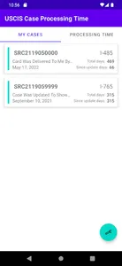 USCIS Case Processing Time screenshot 0