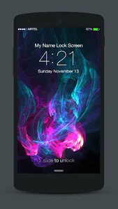 Abstract Neon Lock Screen screenshot 3